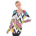 Vector Romantic Love Seamless Pattern Tie Up T-Shirt