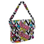 Vector Romantic Love Seamless Pattern Buckle Messenger Bag
