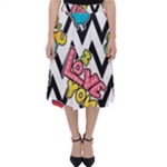 Vector Romantic Love Seamless Pattern Classic Midi Skirt