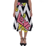 Vector Romantic Love Seamless Pattern Perfect Length Midi Skirt