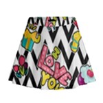 Vector Romantic Love Seamless Pattern Mini Flare Skirt