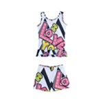 Vector Romantic Love Seamless Pattern Kids  Boyleg Swimsuit