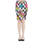 Vector Romantic Love Seamless Pattern Midi Wrap Pencil Skirt