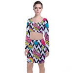 Vector Romantic Love Seamless Pattern Top and Skirt Sets