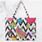 Vector Romantic Love Seamless Pattern Medium Tote Bag