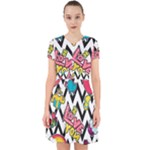 Vector Romantic Love Seamless Pattern Adorable in Chiffon Dress