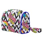 Vector Romantic Love Seamless Pattern Satchel Shoulder Bag