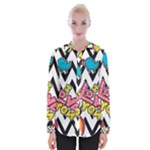 Vector Romantic Love Seamless Pattern Womens Long Sleeve Shirt