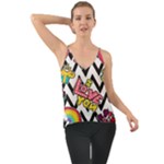 Vector Romantic Love Seamless Pattern Chiffon Cami