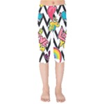 Vector Romantic Love Seamless Pattern Kids  Capri Leggings 