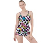 Vector Romantic Love Seamless Pattern Boyleg Tankini Set 