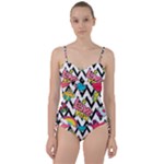 Vector Romantic Love Seamless Pattern Sweetheart Tankini Set