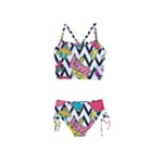 Vector Romantic Love Seamless Pattern Girls  Tankini Swimsuit