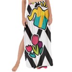 Vector Romantic Love Seamless Pattern Maxi Chiffon Tie-Up Sarong