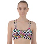 Vector Romantic Love Seamless Pattern Line Them Up Sports Bra