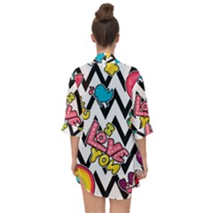 Open Front Chiffon Kimono 