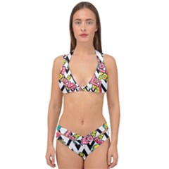 Double Strap Halter Bikini Set 
