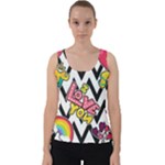 Vector Romantic Love Seamless Pattern Velvet Tank Top
