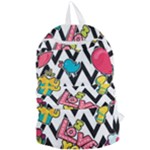 Vector Romantic Love Seamless Pattern Foldable Lightweight Backpack