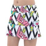 Vector Romantic Love Seamless Pattern Classic Tennis Skirt