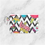 Vector Romantic Love Seamless Pattern Canvas Cosmetic Bag (Small)