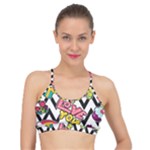Vector Romantic Love Seamless Pattern Basic Training Sports Bra