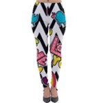 Vector Romantic Love Seamless Pattern Lightweight Velour Leggings