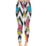 Vector Romantic Love Seamless Pattern Inside Out Leggings