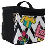 Vector Romantic Love Seamless Pattern Make Up Travel Bag (Big)