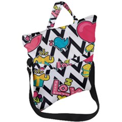 Fold Over Handle Tote Bag 