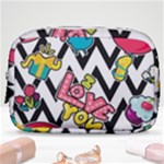 Vector Romantic Love Seamless Pattern Make Up Pouch (Small)