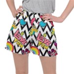 Vector Romantic Love Seamless Pattern Women s Ripstop Shorts