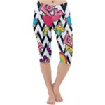 Vector Romantic Love Seamless Pattern Lightweight Velour Cropped Yoga Leggings