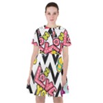 Vector Romantic Love Seamless Pattern Sailor Dress