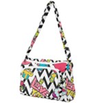 Vector Romantic Love Seamless Pattern Front Pocket Crossbody Bag