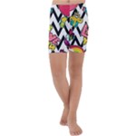 Vector Romantic Love Seamless Pattern Kids  Lightweight Velour Capri Yoga Leggings