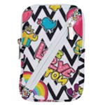 Vector Romantic Love Seamless Pattern Belt Pouch Bag (Small)