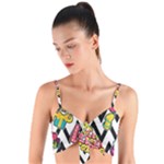 Vector Romantic Love Seamless Pattern Woven Tie Front Bralet