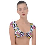 Vector Romantic Love Seamless Pattern Cap Sleeve Ring Bikini Top