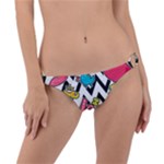 Vector Romantic Love Seamless Pattern Ring Detail Bikini Bottoms