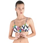 Vector Romantic Love Seamless Pattern Tie Up Cut Bikini Top
