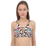 Vector Romantic Love Seamless Pattern Cage Up Bikini Top