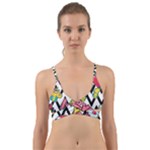 Vector Romantic Love Seamless Pattern Wrap Around Bikini Top