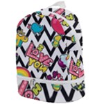 Vector Romantic Love Seamless Pattern Zip Bottom Backpack