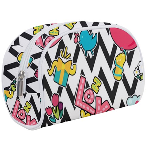 Vector Romantic Love Seamless Pattern Make Up Case (Large) from ArtsNow.com