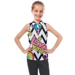 Vector Romantic Love Seamless Pattern Kids  Sleeveless Polo T-Shirt