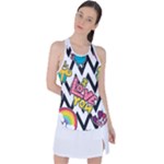 Vector Romantic Love Seamless Pattern Racer Back Mesh Tank Top