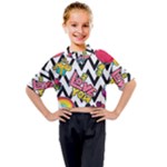 Vector Romantic Love Seamless Pattern Kids Mock Neck T-Shirt