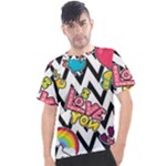 Vector Romantic Love Seamless Pattern Men s Sport Top