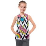 Vector Romantic Love Seamless Pattern Kids  Sleeveless Hoodie